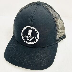 The‎ State Company Mississippi Circle Patch Trucker Hat Cap Adjustable Black